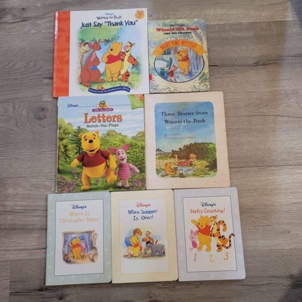 Disneys Winnie the Pooh toddler baby books. one baby back the rest hard cover